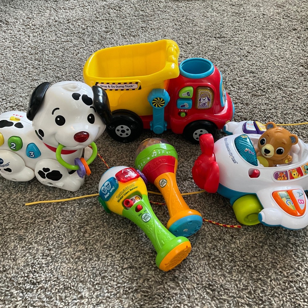 VTech & LeapFrog Interactive Learning Toy Bundle Puppy Dump Truck Airplane